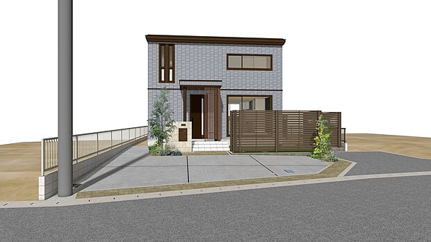 【【5号地】外観】完成予想外観パース