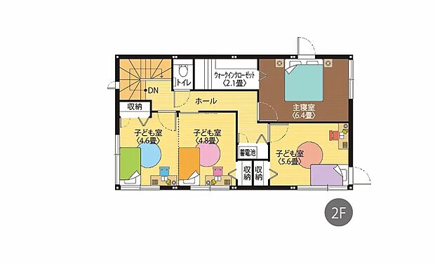 【5LDK】全居室収納付き！主寝室にはWICを完備しておりますので、季節物の洋服や大きなスーツケースなども収納できます♪洋服を探す手間が減りコーディネートもしやすいですね！