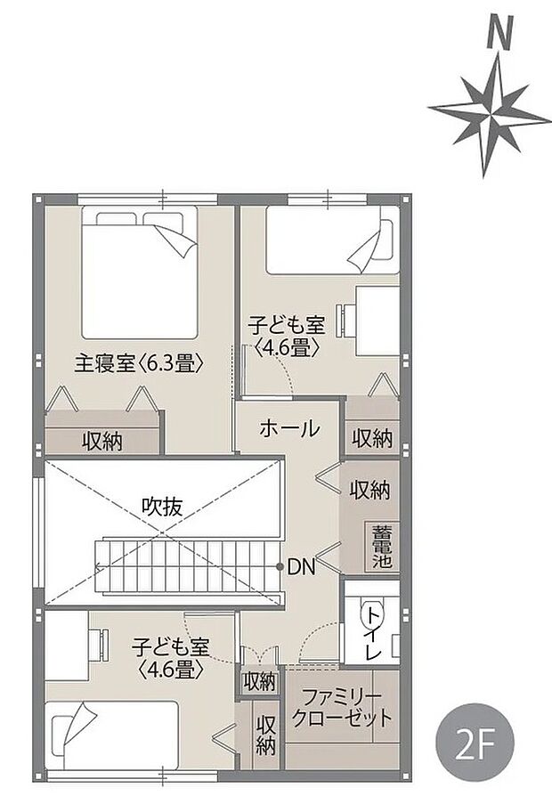 【3LDK】※間取りにある家具、調度品、植栽、自動車は価格に含まれません