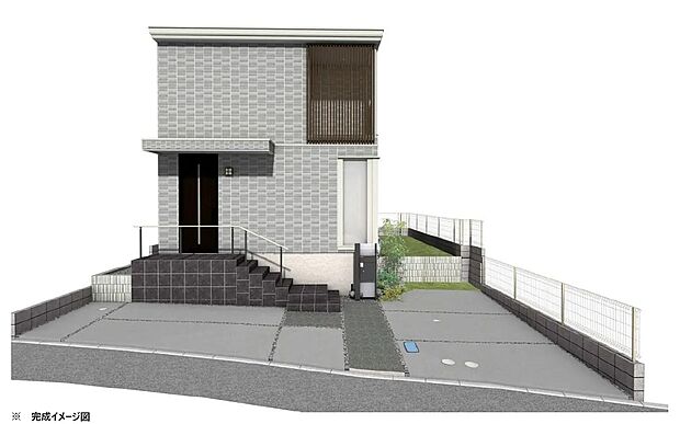 【完成予想図（外観）】収納力にこだわった住まいです♪WIC・SIC・全居室収納で、お部屋を広くすっきり使えます！