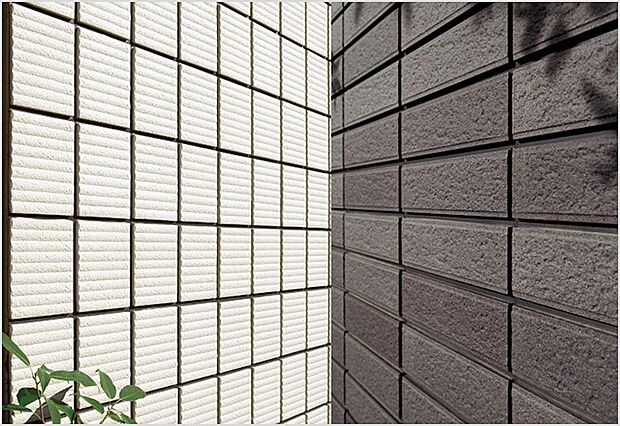 【タイル外壁】(1)塗り替えがずっと不要な外壁。
(2)存在感のある質感がいつまでも続く外壁材。
※(1)目地部材の交換は必要です。