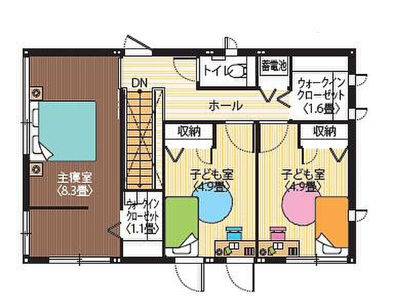 主寝室にはサンルームを採用。WICとは別にファミリークローゼットも設けているので収納を多く設計しております！