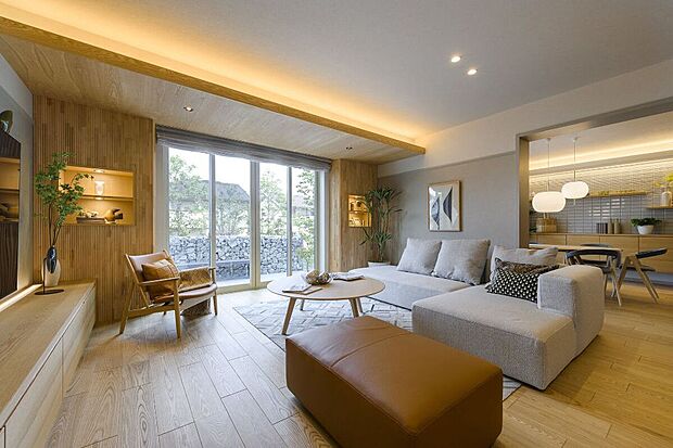 【【参考インテリア】】大きな窓を開ければ、外とリビングが一体となり広い空間となります※お客様のご希望に合わせてインテリアコーディネーターがご提案します