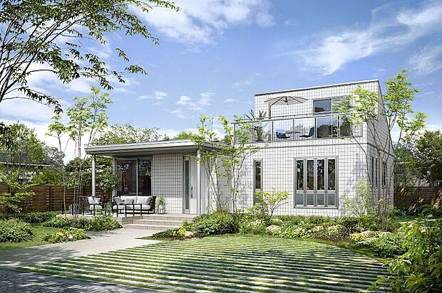 【【商品ラインナップ：鉄骨系】パルフェbjスタイル～平屋～】忙しい日常に贅沢な時間を。大人の穏やかな時間を愉しめる工夫が詰まった住まい
※セキスイハイムの代表外観です。お客様のご希望に合わせて商品タイプをお選びいただけます