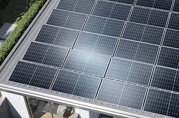 【太陽光発電システム】もしもの災害時でも日中電気を使える安心。※メーカーのモデルチェンジにより、形状が変更となる場合があります。※事前に計画したコンセントでのみ電力使用が可能です。同時に使用できる電力には限りがあります。