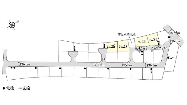 ※図面を基に書き起こしたもので、実際とは異なる場合があります。異なる場合は現況を優先とさせていただきます。
※方位記号は若干の差異を生じる場合があります。