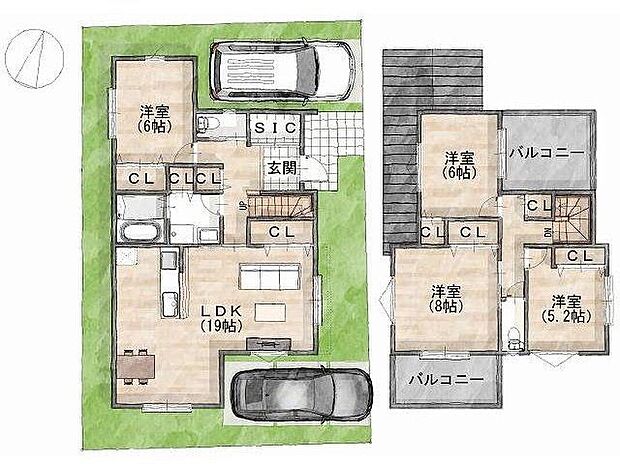 建物プラン間取:4LDK 建物プラン面積:110.95m2 建物プラン価格:1480万円 -