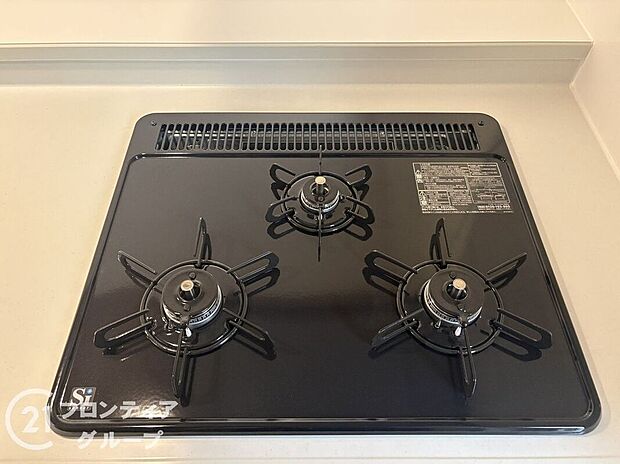 【その他設備】ビルトインコンロでお手入れラクラク。吹きこぼれのお掃除もらくらくです。