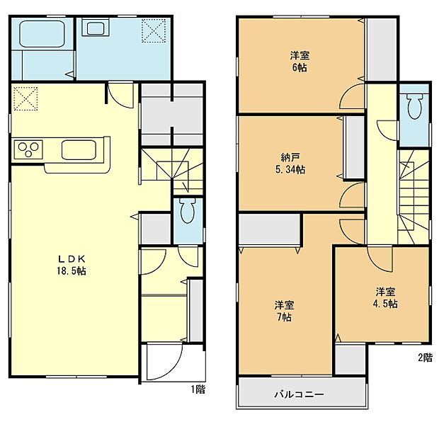 【3LDK+S】間取図5号棟