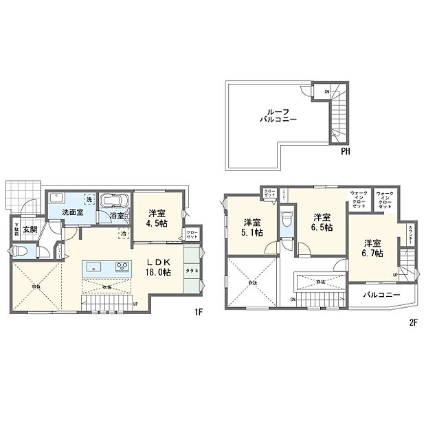 【4LDK】21号棟間取図
