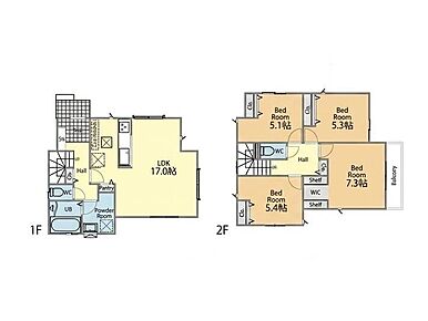 1号棟間取図 