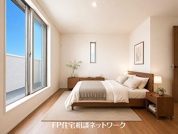 【リビング以外の居室】「どういう家具を置こうかな」とわくわくする。自分好みのお部屋にしてオンリーワンのお部屋でゆったりと寛ごう♪（本画像はCGで作成しており、実際に現地に家具はおかれておりません。また価格に家具は含ません）