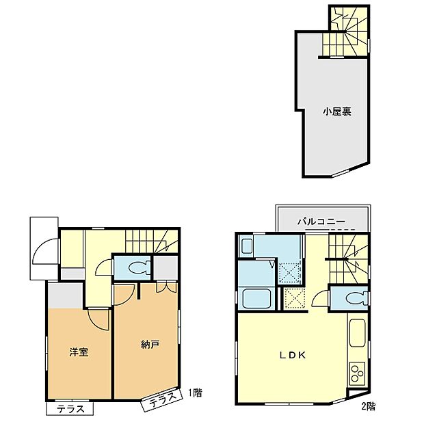 【1LDK+S】間取図