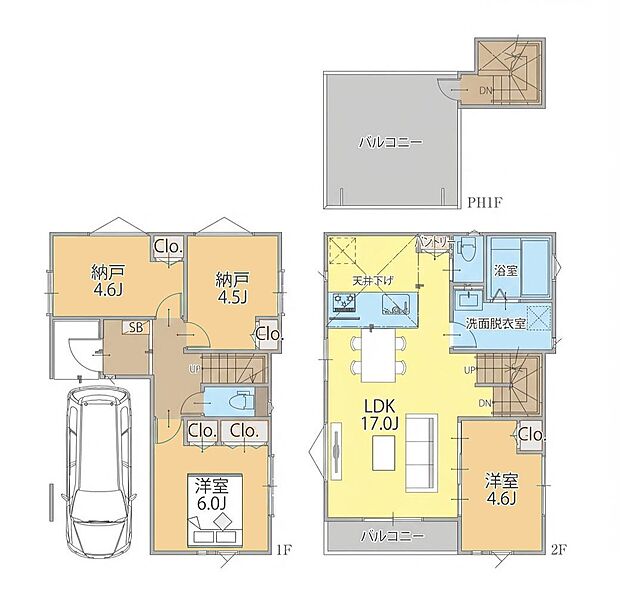 【2LDK+2S】間取図4号棟