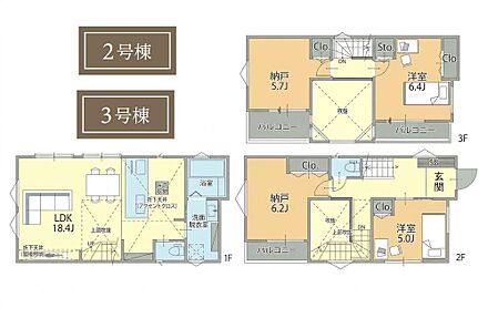 ３号棟間取図 