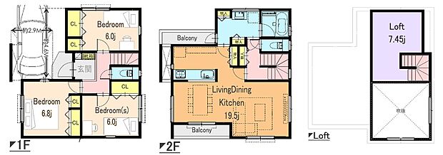 車庫面積：6.63m2含む