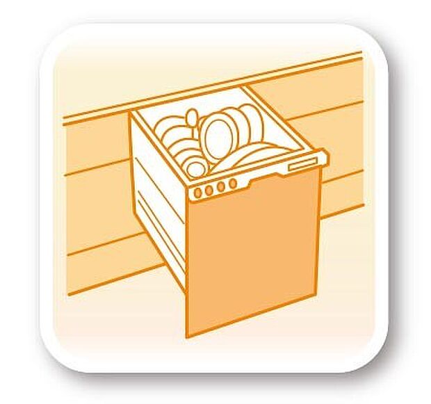 【食器洗浄乾燥機】手洗いに比べ使用水量はごくわずか!手洗いよりも高い水温・パワフルな水流で洗うため手で洗いにくいものもお任せ♪手荒れの心配も解消いたします!