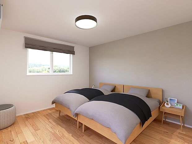 No,05 メインベッドルーム完成予想図
8.5帖の広々としてベッドルーム。2.5帖ウォークインクローゼットを備えています。