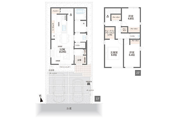 こちらの間取りの住まいは、7月よりモデルハウスとして公開予定です。家具を設えることで、実際の暮らし心地をより鮮明にイメージいただけます。