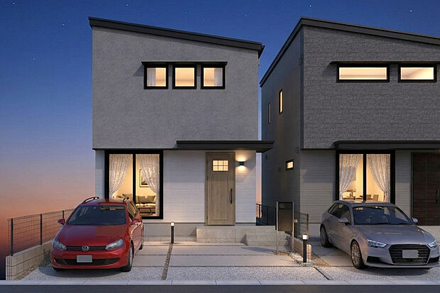 【 No.1　外観】洗練されたデザインと居住性が調和した、明るく開放的な住まいです。