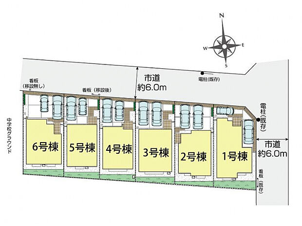 小平市大沼町6丁目6棟 区画図