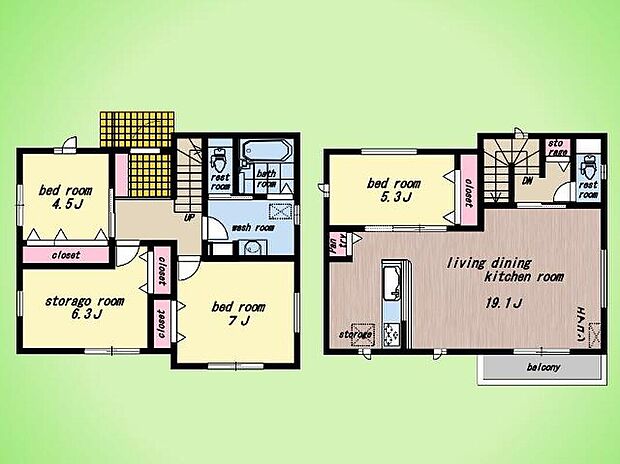 (1号棟)、価格3380万円、4LDK、土地面積147.6m2、建物面積101.85m2