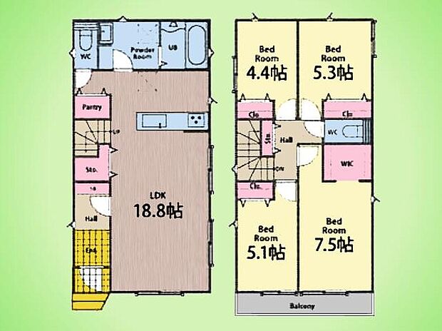 (2号棟)、価格3790万円、4LDK、土地面積99.26m2、建物面積98.95m2