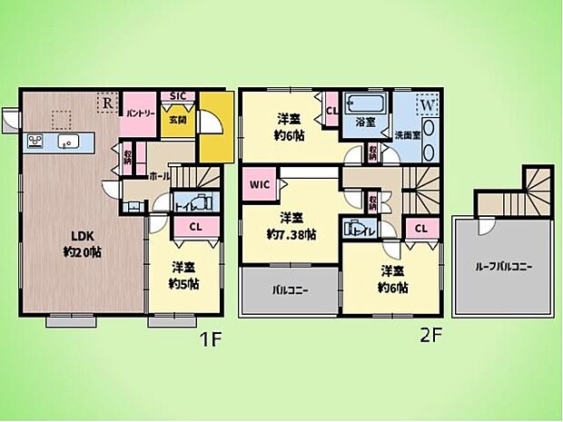 【4LDK】■スカイバルコニー
■パントリー
■洗面ダブルボウル