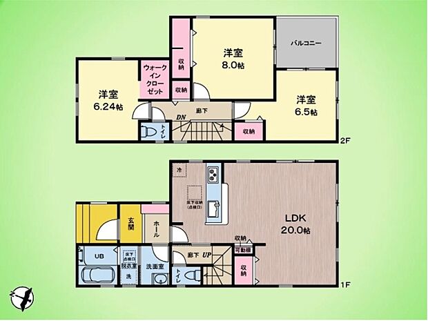 【3LDK】■車2台
■お庭広々
■LDK20帖