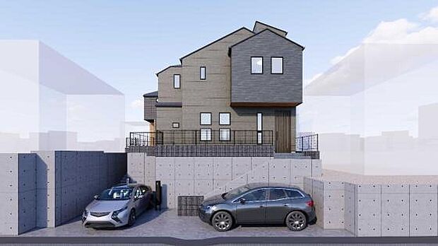 完成予想図(外観)
シンプルなデザインながらおしゃれな配色の外観デザインです。