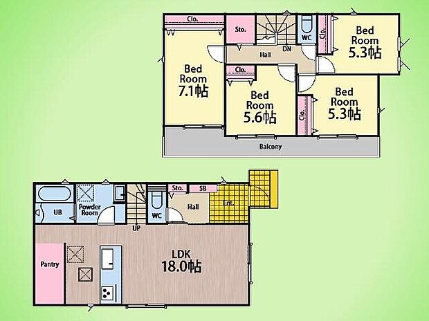 (No.3)、価格4290万円、4LDK、土地面積110.23m2、建物面積105.58m2