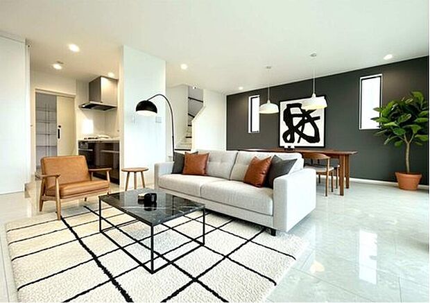 18帖を超える広々リビング*家具は販売対象ではありません。