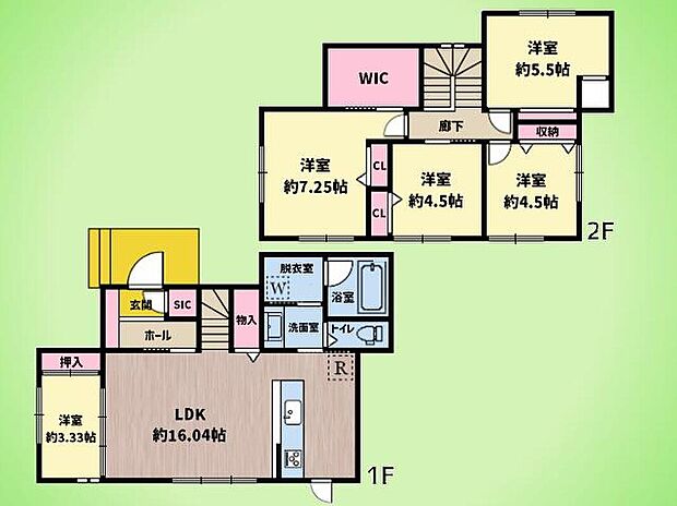 6980万円、5LDK、土地面積132.12m2、建物面積104.36m2