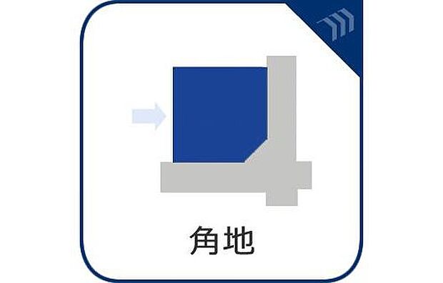 【角地】通風・採光に優れた開放的な角地。