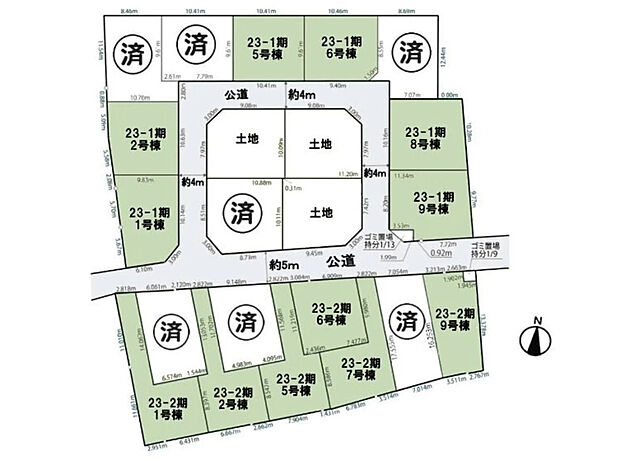 全22区画。1号棟になります。　


