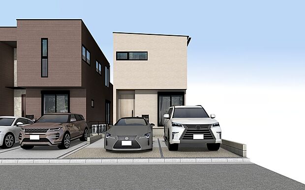 清須市西枇杷島町の家10期　外観パース