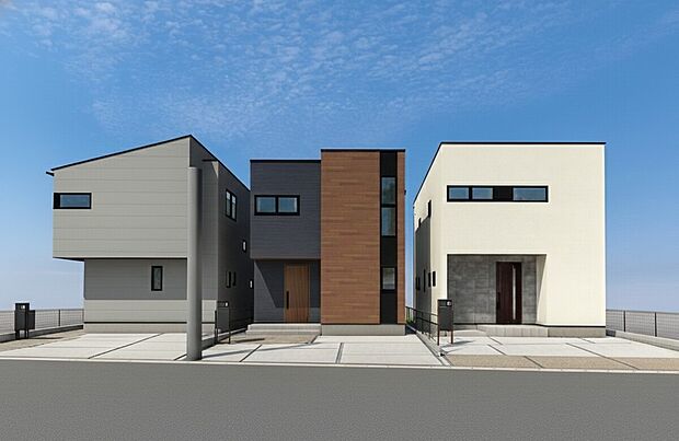 注文住宅から生まれたこだわりの住まい。アクセントのある外観、室内も洗練されたデザインで設計しています。間取りにもこだわり、目的ごとに分けられるよう収納スペースを各所に配置しています。