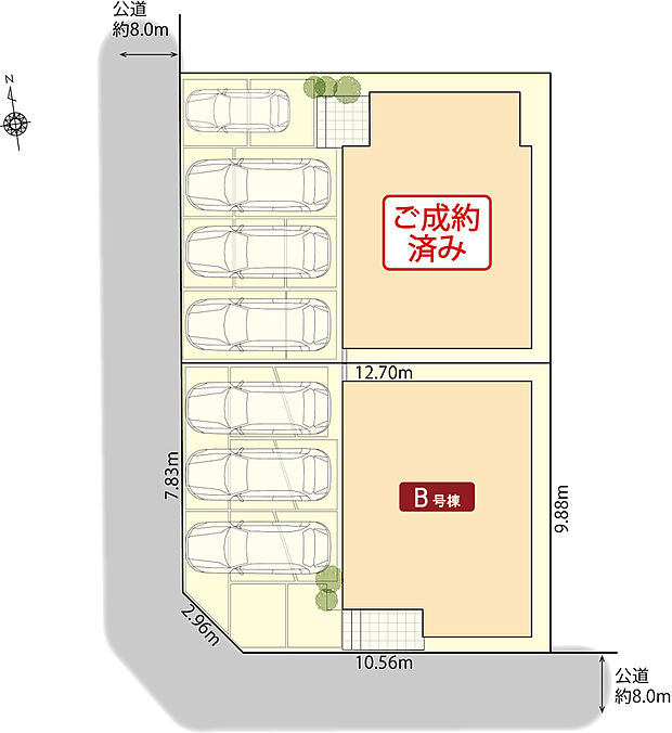 並列駐車3台（車種によちます）