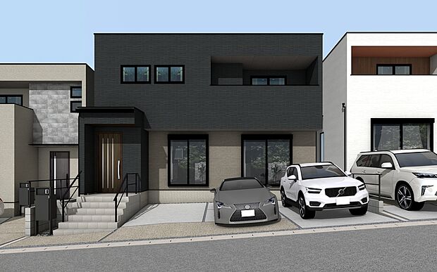 外観パース　D号棟
■完成済・内覧可■
お気軽にお問合せ下さいませ。