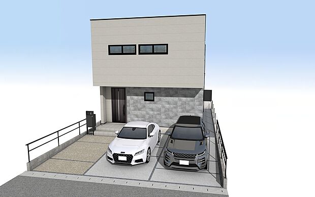 北区苗田町の家　外観パース
■未完成物件の為、モデルハウスへのご案内も致します。
お気軽に「0120-928-571」までお問合せ下さい！