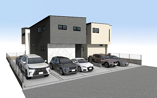 春日井市不二ガ丘の家2期 外観パース
(左:B号棟、右:A号棟、奥:C号棟)
■未完成物件のためモデルハウスへのご案内も致します。
お気軽にお問合せください。
「0120-886-213」