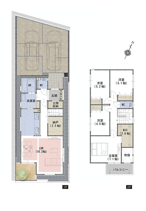 A号棟 間取り図
全室収納付きで住まいをスッキリと保てます!