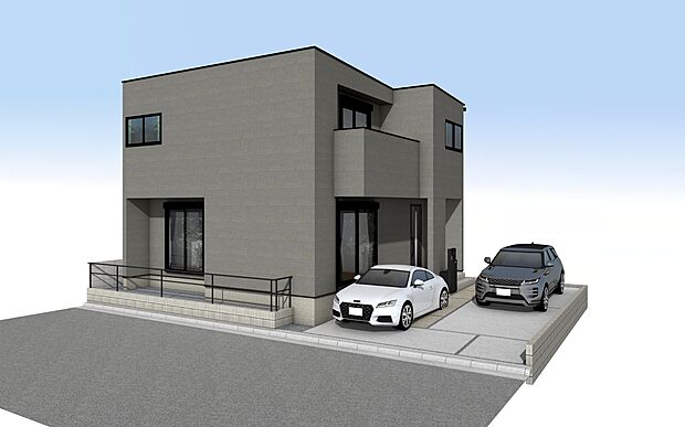 注文住宅から生まれたこだわりの住まい。アクセントのある外観、室内も洗練されたデザインで設計しています。間取りにもこだわり、目的ごとに分けられるよう収納スペースを各所に配置しています。
