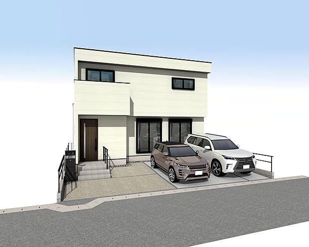 外観パース
■未完成物件のため、モデルハウスへのご案内も致します！
お気軽に「0120-928-571」へご連絡下さい。