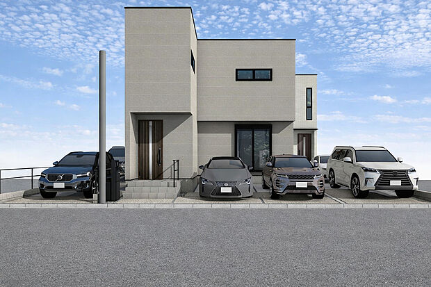 外観パース　B号棟　住宅ローンのお借入れ、銀行や金利商品選びはどうすればいいの？不動産に関する事でしたらどんな些細なことでもご相談ください！

