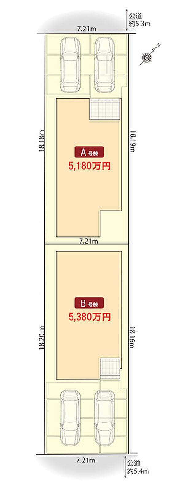 北区辻町の家4期　区画図