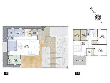 ■玄関横の土間収納にはベビーカーもそのまま収納することが可能
■使う場所ごとにものを片付けられるように収納豊富な間取り
■リビング横の和室はLDKと一体となった広い空間も演出できます。 