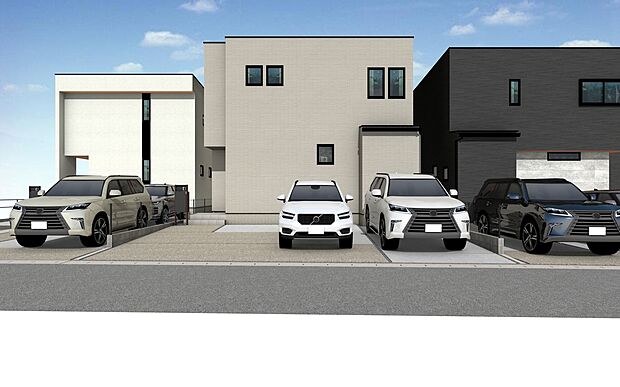 【外観パース　C号棟】■完成済・内覧可■
お気軽にお問合せ下さいませ。。