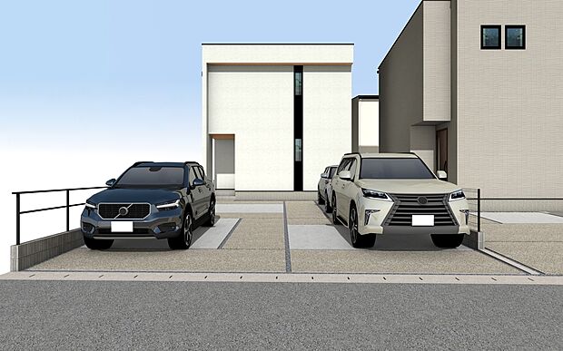 【外観パース　D号棟】■完成済・内覧可■
お気軽にお問合せ下さいませ。