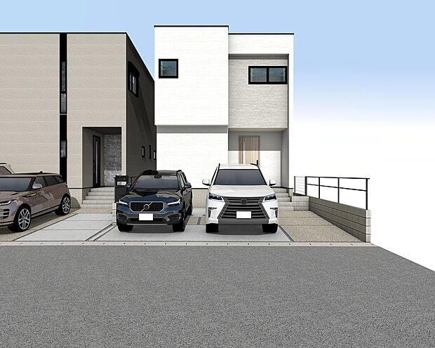 【外観パース】A号棟